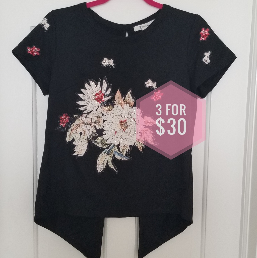 Nylon Apparel Open Back Short Sleeve Tee